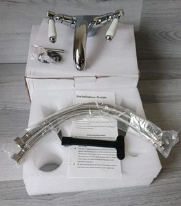 Dial Lever Basin Mixer Tap Chrome Hot And Cold Faucet Solid Brass Body - Picture 1 of 21