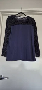 Kate Harris Feminine Navy Top Size XL - Picture 1 of 4