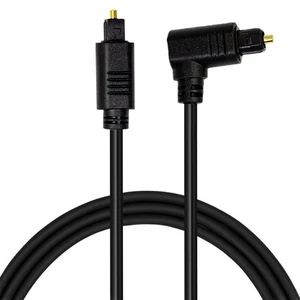 Optical Male to Male Angled Audio Cable for Sound Bars Home Theatre 2m - Picture 1 of 7