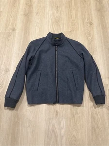 CANALI  1934 Mock Neck Men’s Rain & Wind Tech Jacket 100% Wool Size 56/38 - Picture 1 of 18