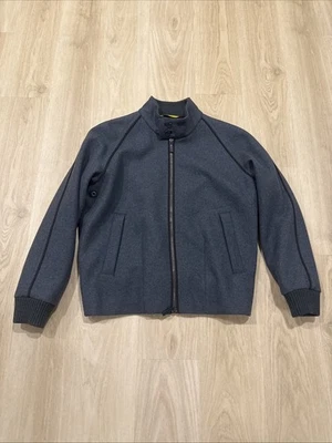 CANALI  1934 Mock Neck Men’s Rain & Wind Tech Jacket 100% Wool Size 56/38 - Image 1 of 4