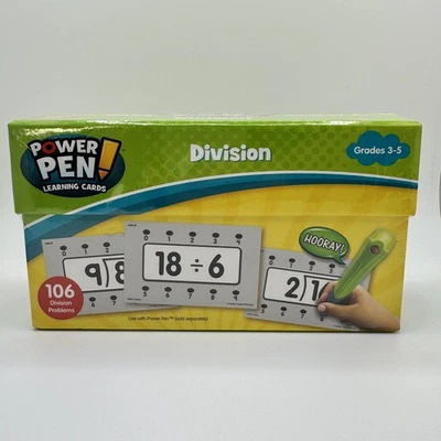 Tarjetas de aprendizaje Power Pen - Tarjetas de división - Grados 3-5 ~ Nuevas en caja Foto 1 de 4