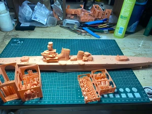 3d Printed 1/200 Japanese Kako Cruiser(full Hull/waterline) - Picture 1 of 8