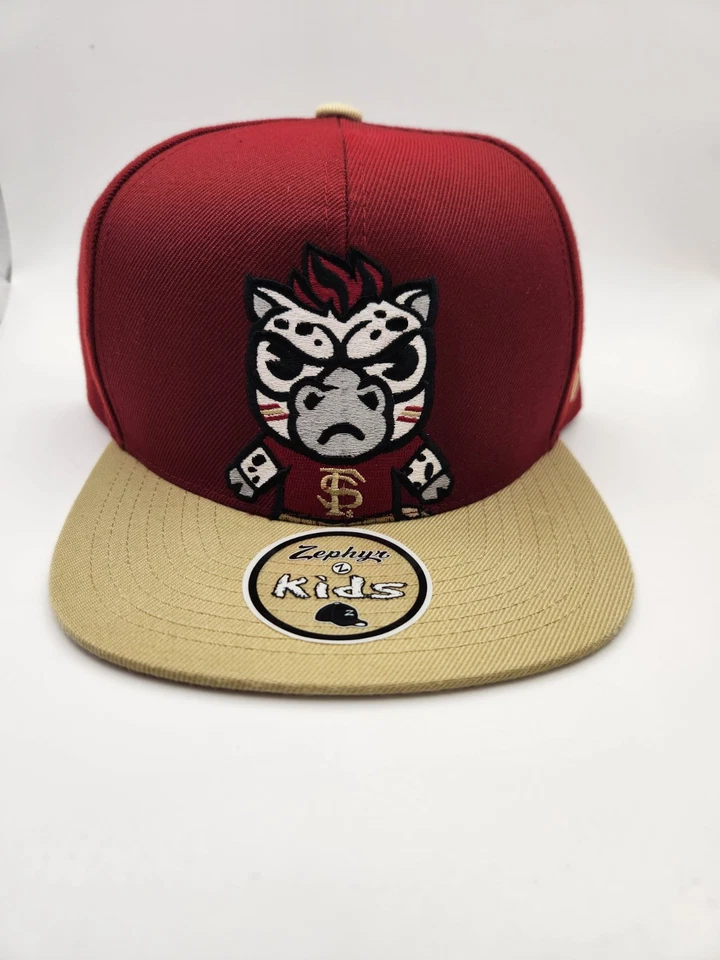 KIDS Zephyr Florida State Seminoles “Shibuya" Structured FLAT Bill ADJ Hat NWT - Image 1 of 4