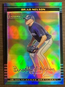 2002 Bowman Chrome Refractors #195 Brad Nelson #’d 478/500 Near Mint - Bild 1 von 2