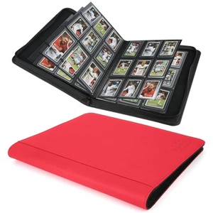 Toploader Card Binder for 3x4 Rigid Cards – 288 Slots 9-Pocket Sleeves Red - Picture 1 of 6