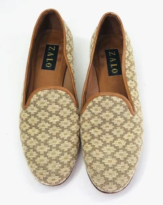 Zalo Needlepoint Vintage Mocasines Mujer Zapatos Talla 8M Tapiz Zapatillas Brasil - Imagen 1 de 7