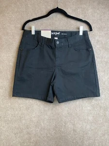 NWT Cat & Jack Girls Size XL 14 16 Black Super Stretch Midi Shorts Adjust Waist - Picture 1 of 6