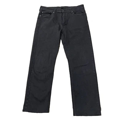 BILLS Khakis 裤子男式 35 复古美国制造棕色直筒弹力牛仔 34x28 — 第 1/4 张图片