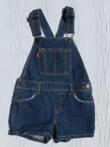 Levi's US Mädchen Jungen Kinder XS 5 6 blau Denim Shorts Jeans Strampler Overalls - Bild 1 von 3