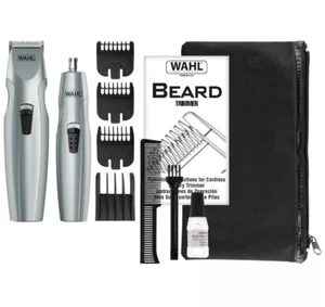 WAHL Schnurrbart & Bart Haarschnitt Trimmer Kit mit Nasenschneider Akku 12 Stück - Bild 1 von 4