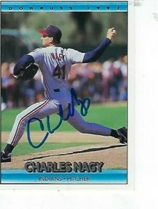 CHARLES NAGY 1992 FIRMADO DONRUSS #315 - INDIOS CLEVELAND - Imagen 1 de 1