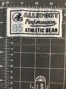 Allsport Performance Athletic Gear 85 Football Helmet Patch Tag All Sport Jersey - Picture 1 of 1