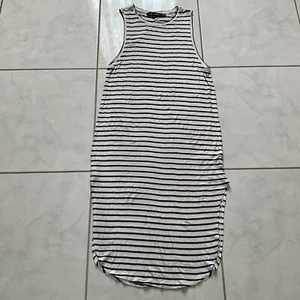 The Fifth Womens Tank Dress Sleeveless Size M Stripe Black White - Picture 1 of 12