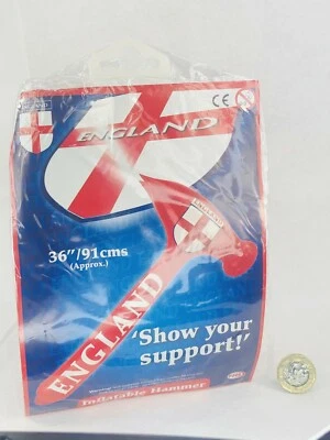 ENGLAND молоток надувной футбол регби крикет матч гордость поддержки 91cms новый - Изображение 1 из 3