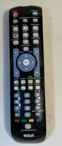 NEW - RCA RCRN04GR UNIVERSAL 4 DEVICE REMOTE CONTROL Black Backlit Keypad - - Picture 1 of 3