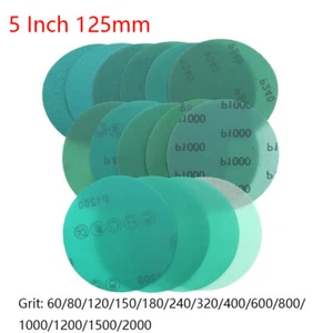 Wet and Dry Sanding Disc 125mm 5 inch Sandpaper Polyester Film Pads 60-2000 Grit - Picture 1 of 19