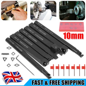 7Pcs Lathe Turning Tool Set Holder Boring Bar with Carbide Inserts Cutting Tool - Picture 1 of 10