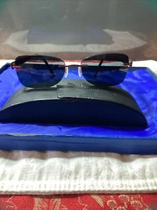 Vintage Rare Red Silhouette Rimless Sunglasses No RX 6664-40-6054 Austria NO RX - Picture 1 of 9