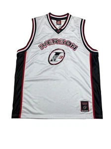 Vtg Allen Iverson Jersey I3 Reebok XL White Red Black NBA Basketball 2000s Y2K - Picture 1 of 10