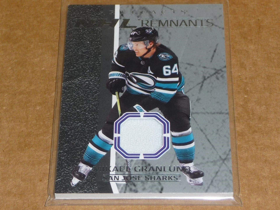 2024/25 Upper Deck Artifacts MIKAEL GRANLUND REMNANTS JERSEY SHARKS T3891 - Image 1 of 1