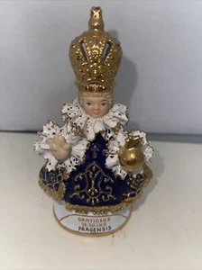 Vintage Aureta Figural Infant Jesus of Prague Gratiosus Jesulus Pragensis Czech - Picture 1 of 22