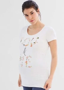 NEW - Esprit - You & Me Vintage Print Tee in White - Maternity Tee - Picture 1 of 12