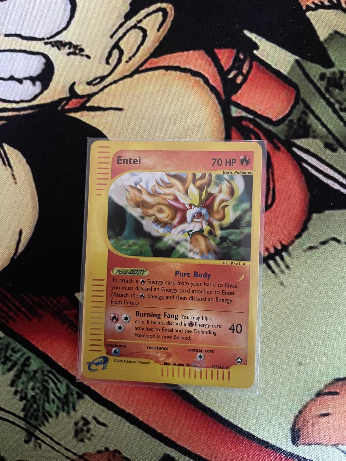 Pokemon Card - Aquapolis 10/147 - ENTEI (Reverse FOIL) - NM