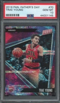 2019 Panini Father's Day #70 Trae Young 197/199 PSA 10 RC Rookie - Image 1 of 2