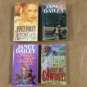 Janet Dailey Cowboy Calder Aspen Romance Sexy Novels Bundle 4 Vintage - Picture 1 of 12