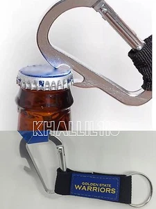 NBA Golden State Warriors Official Carabiner Climbing Keychain Bottle Opener - Picture 1 of 6