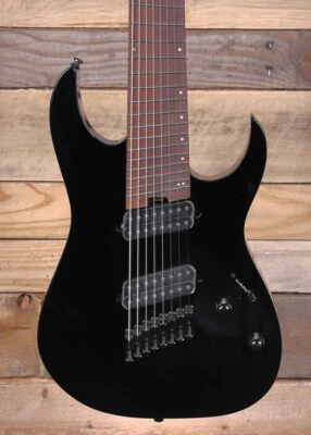 Ibanez RGMS8 Multi-Scale 8-String Electric Guitar  Black - Image 1 of 4