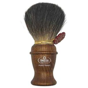 Black Badger 24mm Shaving Brush (Wood, 6191) - by Omega (Pre-Owned) - Picture 1 of 4