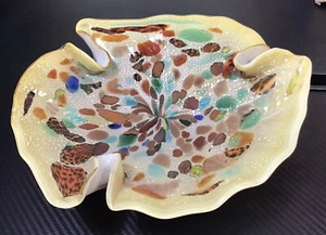 Murano Style Glass Bowl. Art Glass. Multicolored - Picture 1 of 3
