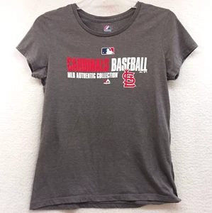 Majestic Womens St. Louis Cardinals T-Shirt Size XL Gray - Picture 1 of 8