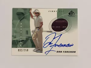 Dan Forsman Signed 2002 UD SP Game Used Auto Autograph Golf Card #76 /250 - Picture 1 of 2