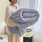Artificial Rabbit Plush Warm Blankets for Beds Coral Fleece Sofa Throw Blanket