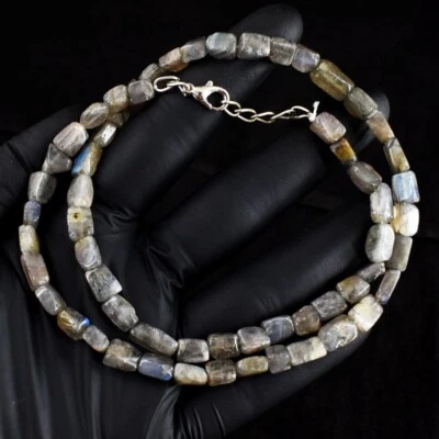 Top Grade Amazing Flash Labradorite 129.Cts Beaded Beautiful Necklace RK 16 E685 - Image 1 of 3