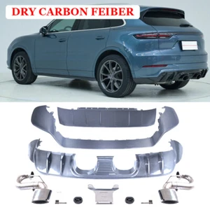 Alerón labial difusor bummer de fibra de carbono seco para Porsche Cayenne Turbo GT 19-23 - Imagen 1 de 6