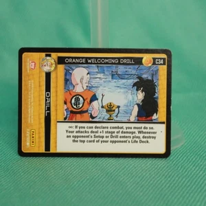Dragon Ball Z TCG - Orange Welcoming Drill C34 - Drill - Card Common Panini Toei - Picture 1 of 2