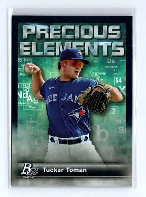 2023 Bowman Platinum Tucker Toman #PE-29 Precious Elements Toronto Blue Jays - Image 1 of 2