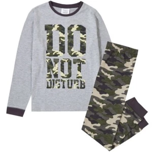 KIDS ARMY CAMO PYJAMAS DO NOT DISTURB  BOYS GIRLS PJS 2-3YRS Christmas - Picture 1 of 2