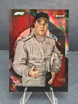 2024 Topps Finest Formula 1 F1 Nigel Mansell Red Black Vapor Uncommon 11/15 #193 - Image 1 of 2