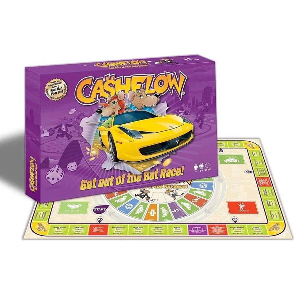 Cashflow Board Game Rich Dad Poor Dad Robert Kiyosaki Boxed New - Image 1 of 4