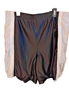 Vintage Athletech Mens Lg Silky Shorts Activewear Silver Black #14 Y2K Sport Gym - Picture 1 of 22