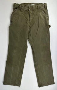 Carhartt Flex Relaxed Fit Pants Olive Green Carpenter 103279 217 Men 34x32 - Picture 1 of 8