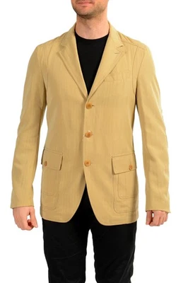 Blazer Abrigo Deportivo Gianfranco Ferre "Blanco" Para Hombre Lana Tres Botones EE. UU. 40 IT 50 Foto 1 de 4