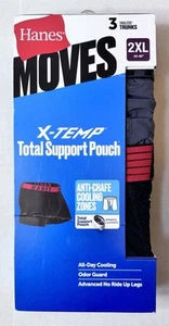 Hanes Moves Anti-Chafe 4” Inseam Trunk Underwear Size 2XL 44”-46” - Picture 1 of 2