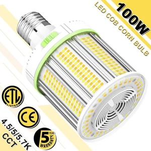 100W LED Corn Light Cob Bulb E39 Garage Barns Shop High Bay Lamp 4500/5000/5700K - Picture 1 of 15