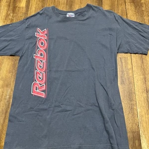 Vintage Reebok Mens Gray Shirt Short Sleeve Crew Neck Size Large Made in USA - Picture 1 of 6
